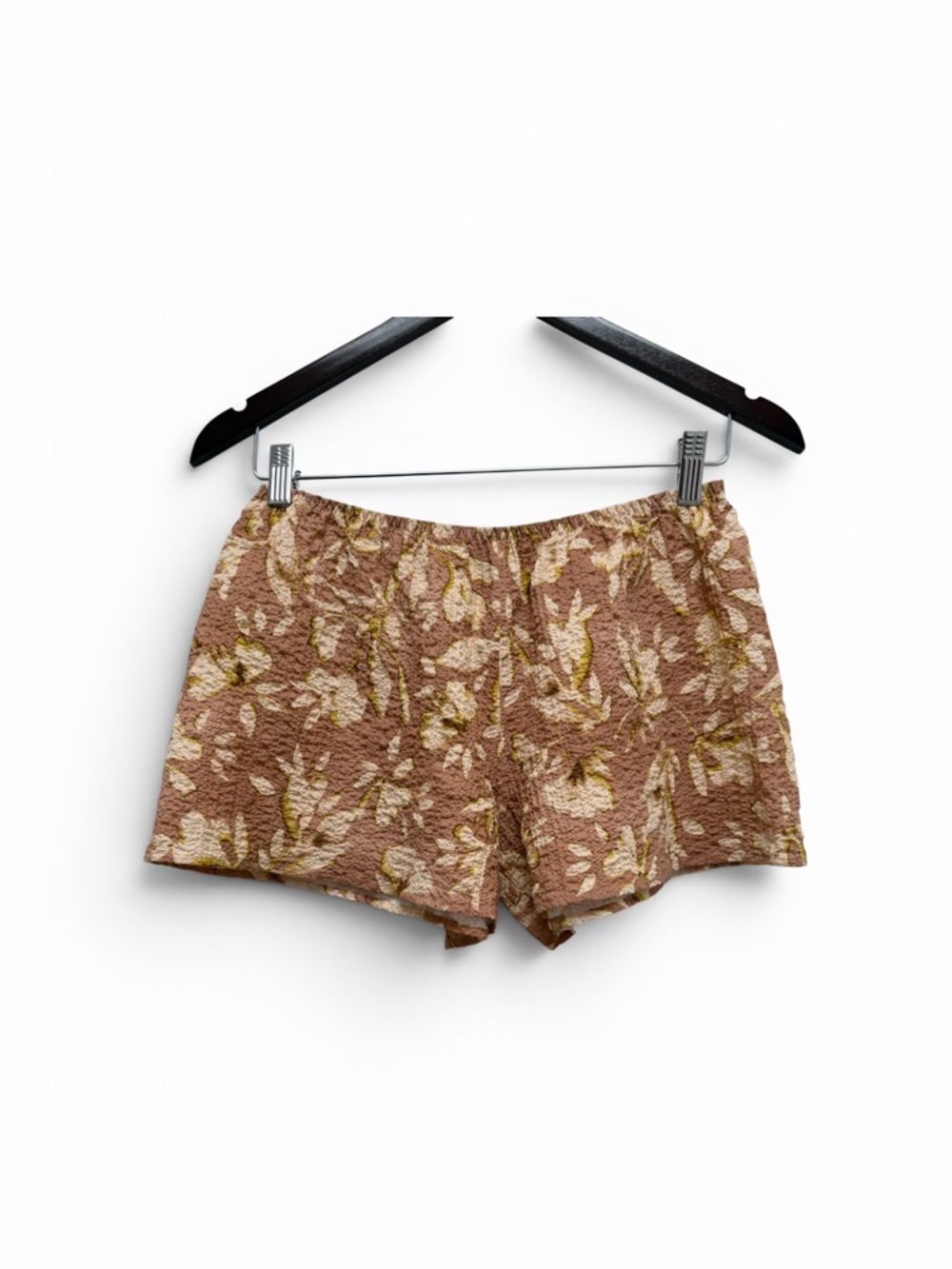 Momoni Lingerie Crinkled Floral Brown Rose Sleep Shorts Size IT 42 US 6 Small
